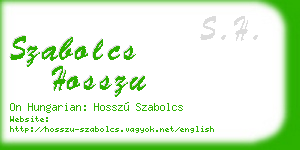 szabolcs hosszu business card