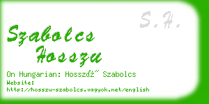 szabolcs hosszu business card